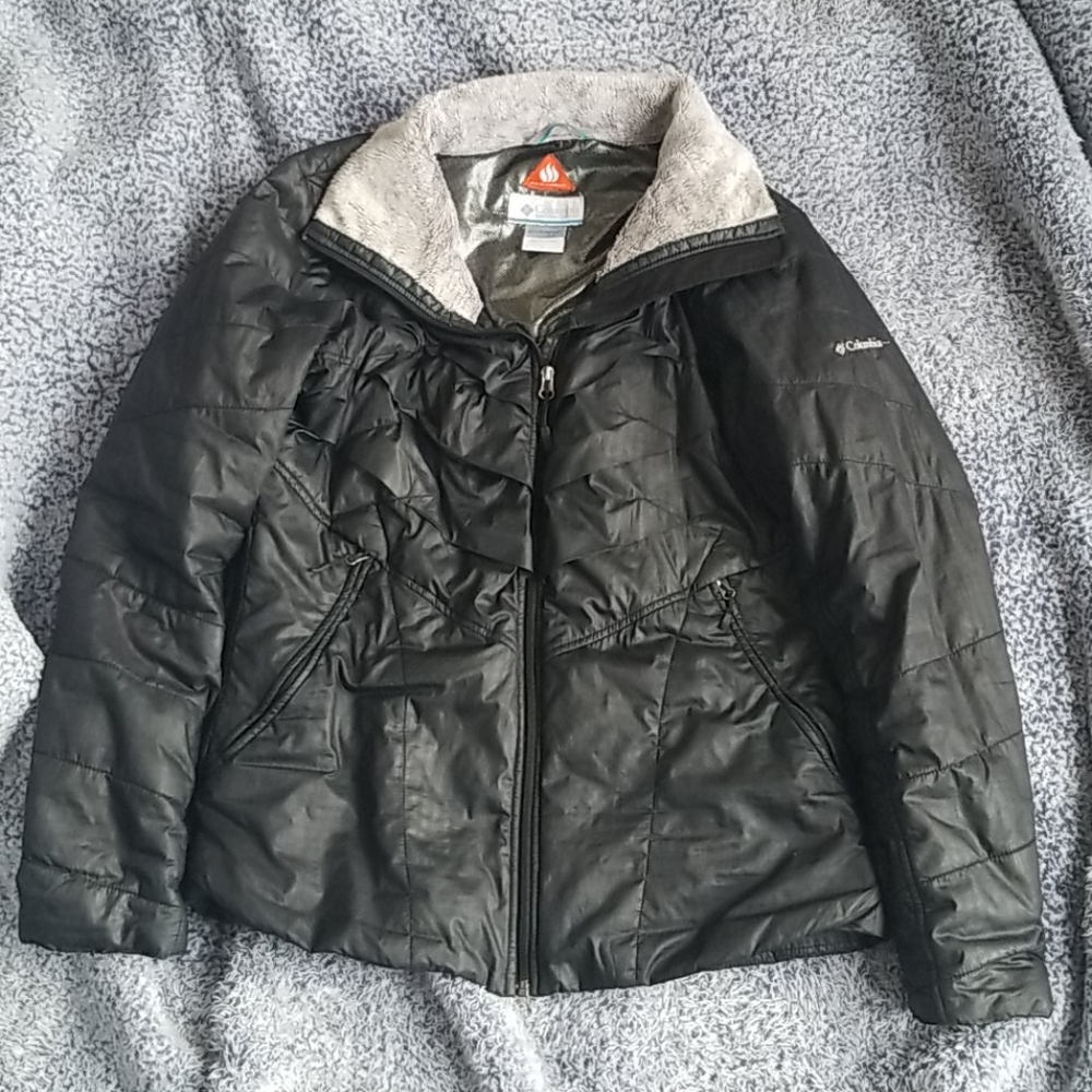 Columbia kaleidaslope omni heat black coat L Large